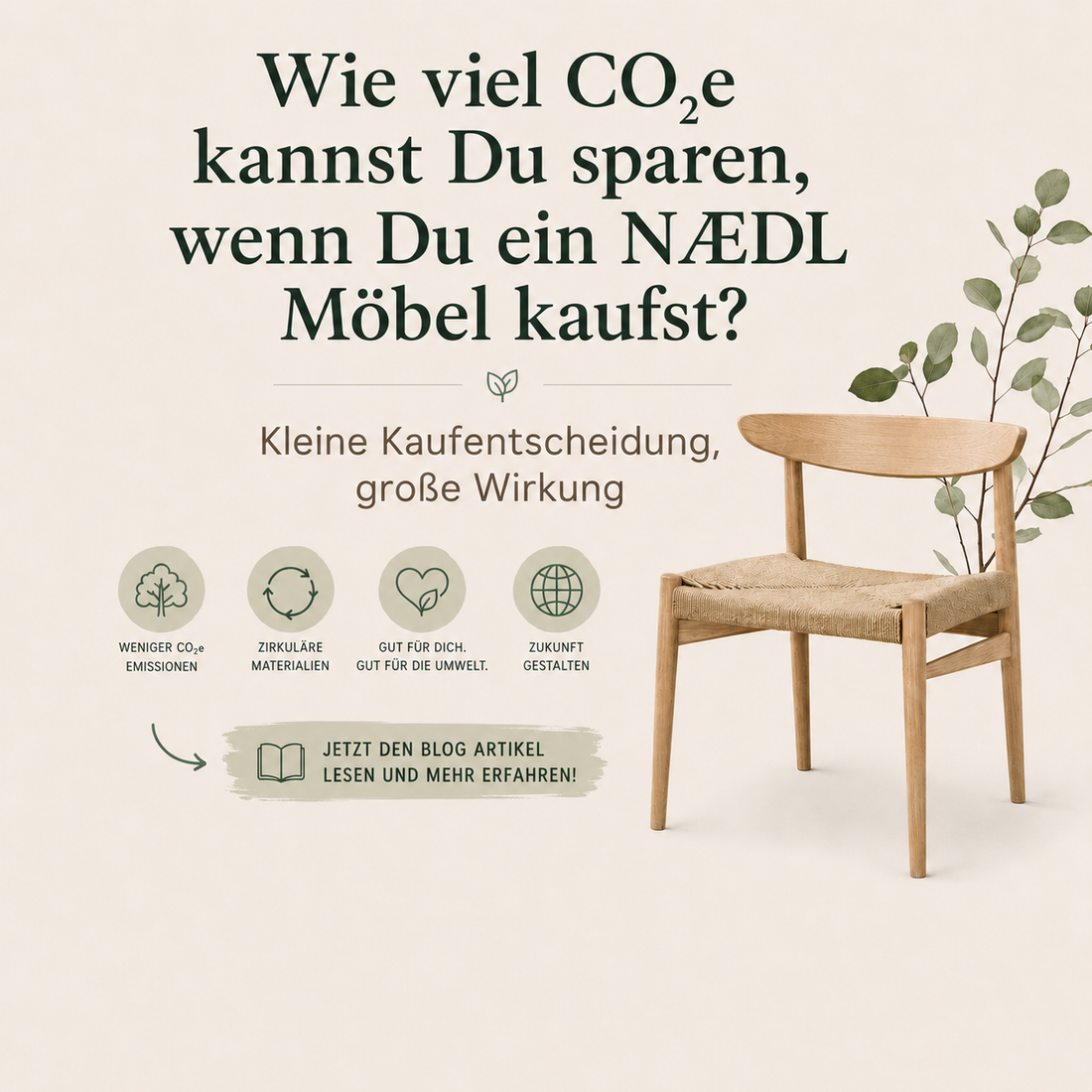 Wie viel CO₂e kannst Du sparen, wenn Du ein NÆDL Möbel kaufst?