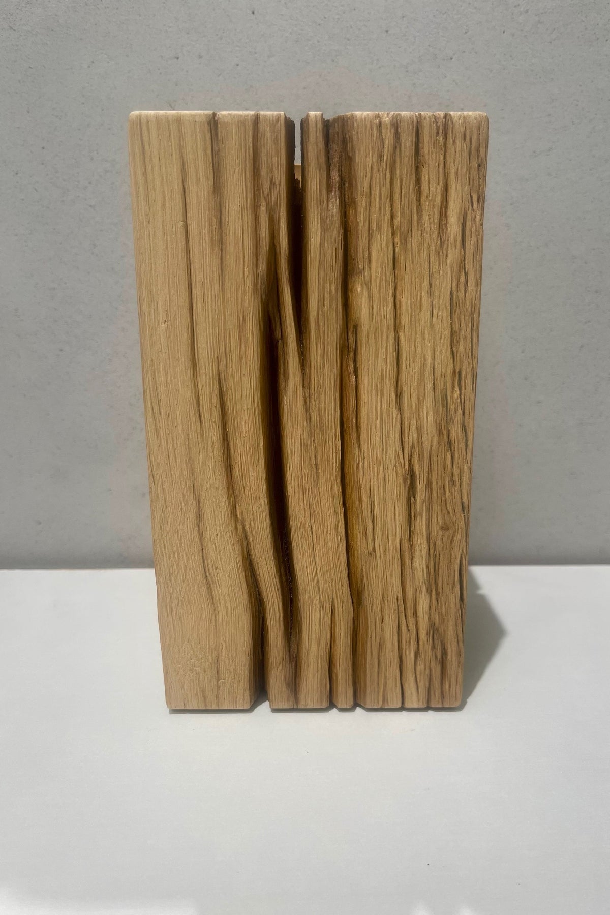 Kerzenblock GIRI 19,5 cm Unikat „Bootssteg-Eiche“ - Natur Lackiert