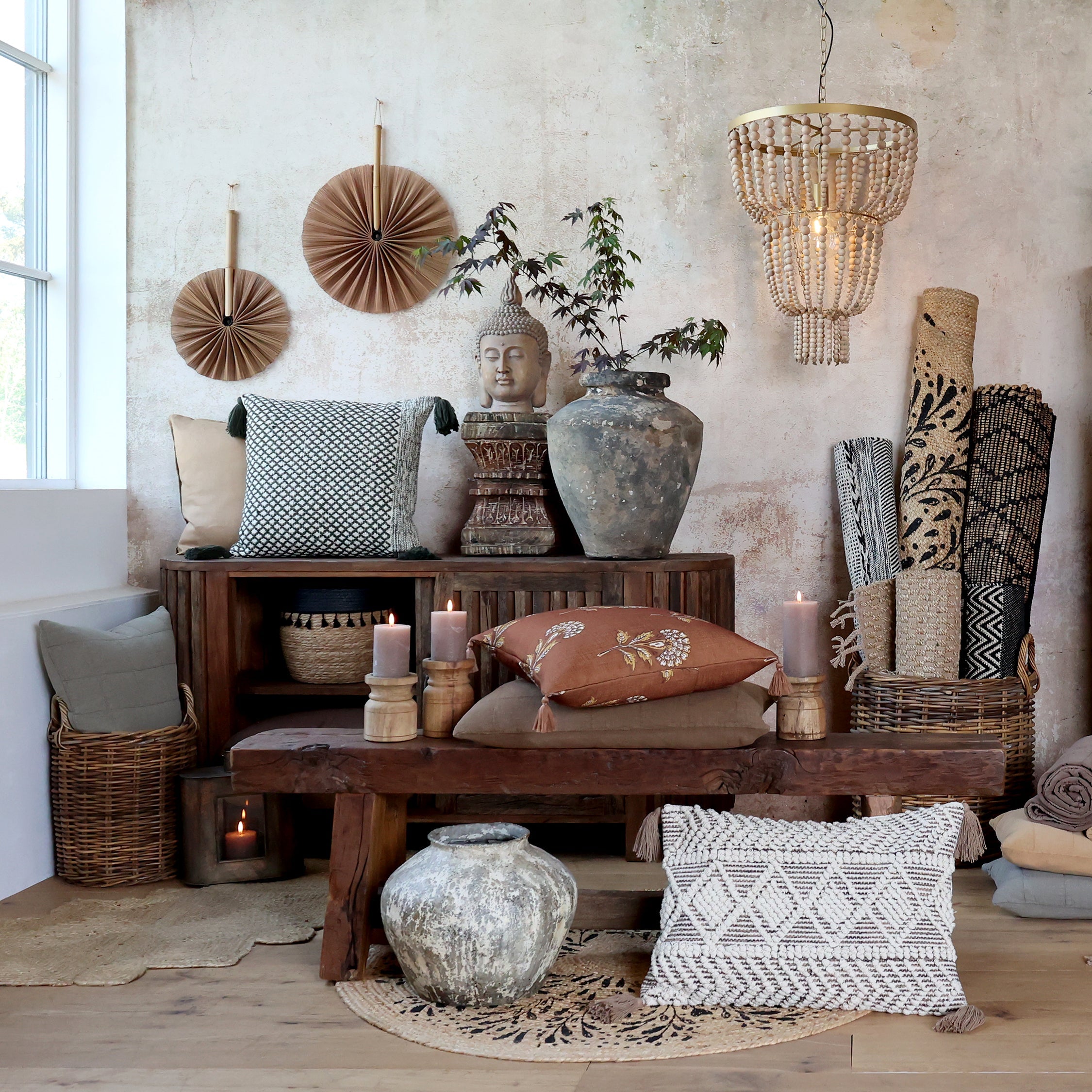 Grimaud Sideboard mit Rillen und Schiebetüren aus recyceltem Holz