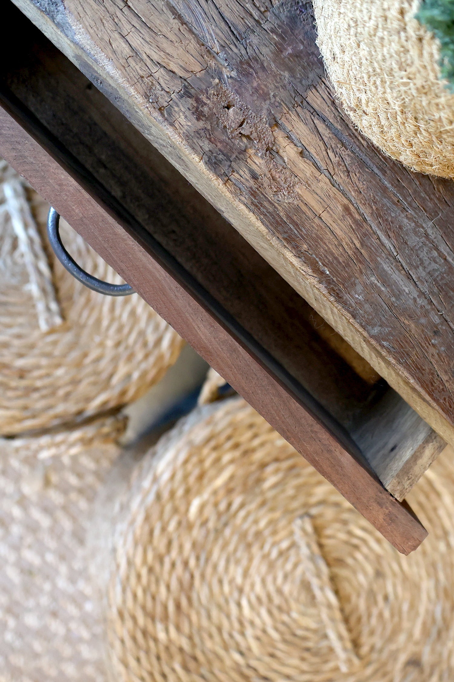 Grimaud Konsolentisch mit Schublade aus recyceltem Holz