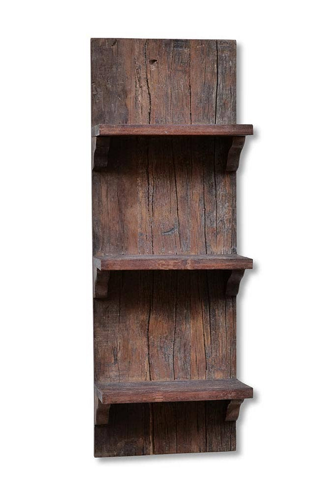 Wandregal "Rough Wood" aus recyceltem Holz, 85cm hoch