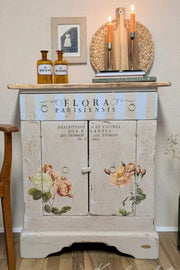 Catherine – Vintage-Kommode mit floralen Motiven