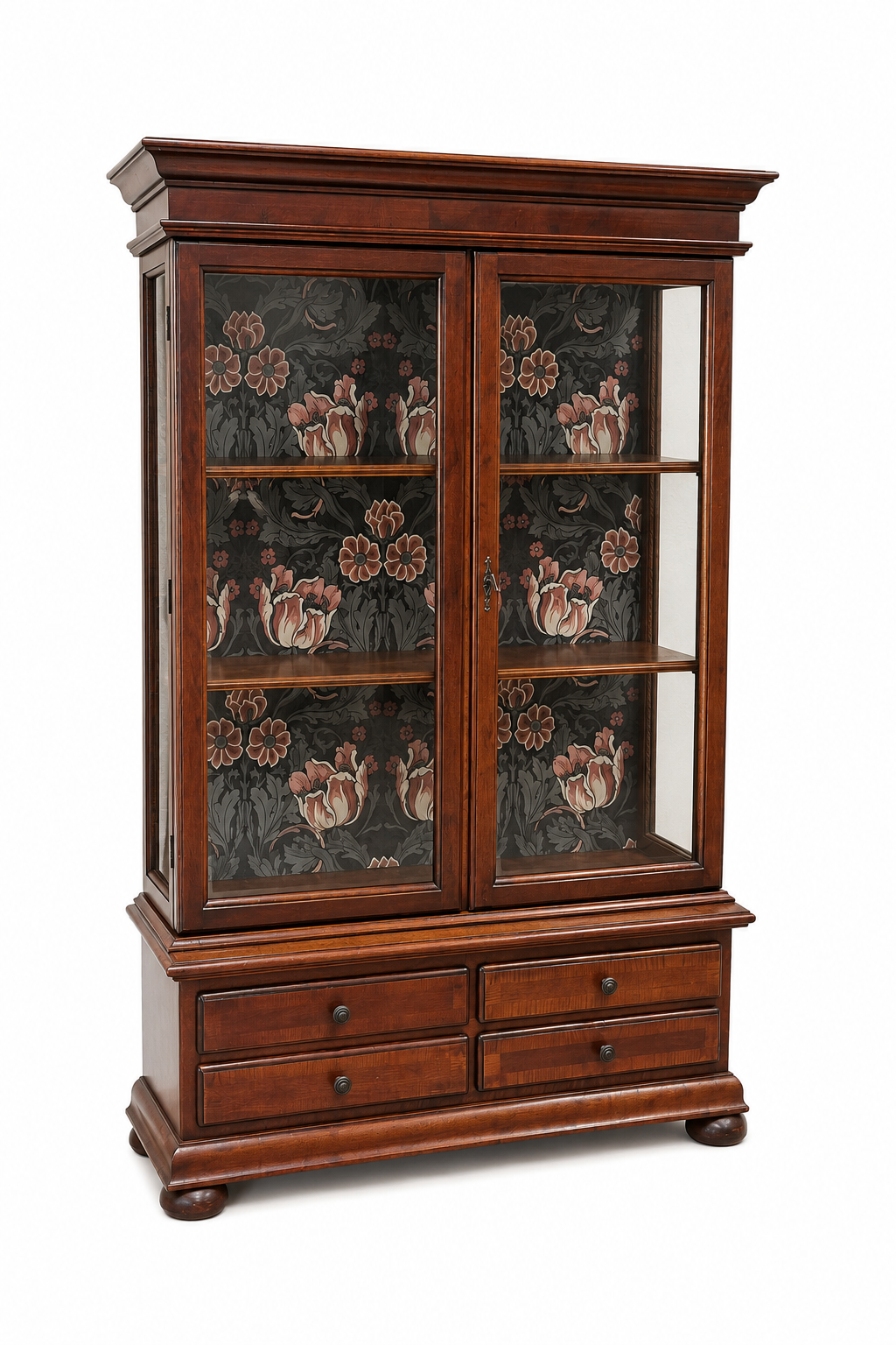 Vitrine Viktoria - Massivholz und Glas