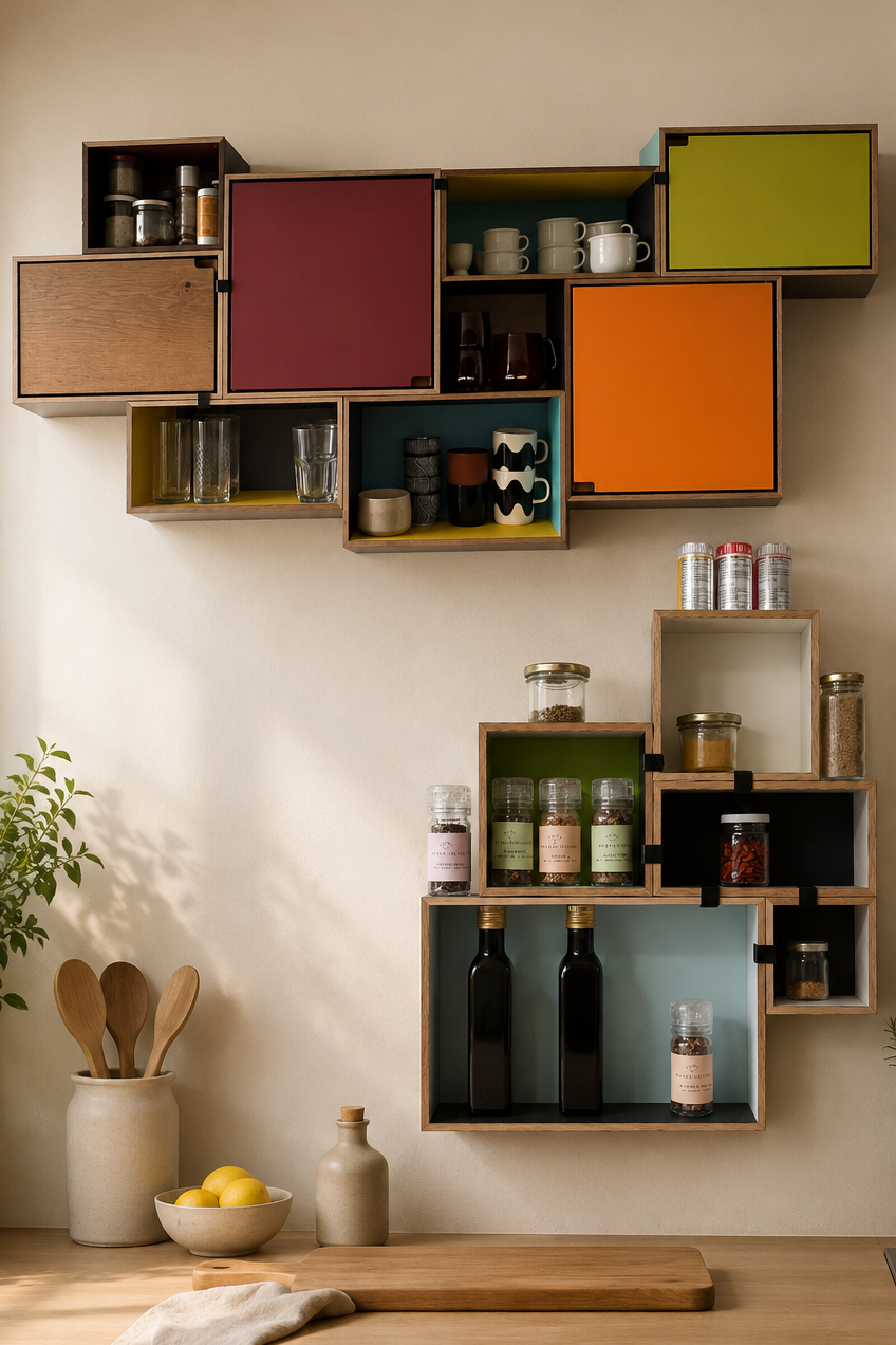 Küchenregal Lorit – Modulares Restholz-Unikat vom Schreiner