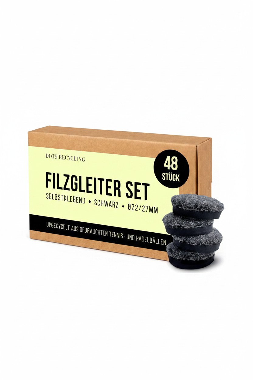 Filzgleiter aus gebrauchten Tennis- & Padelbällen