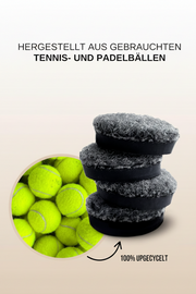 Filzgleiter aus gebrauchten Tennis- & Padelbällen