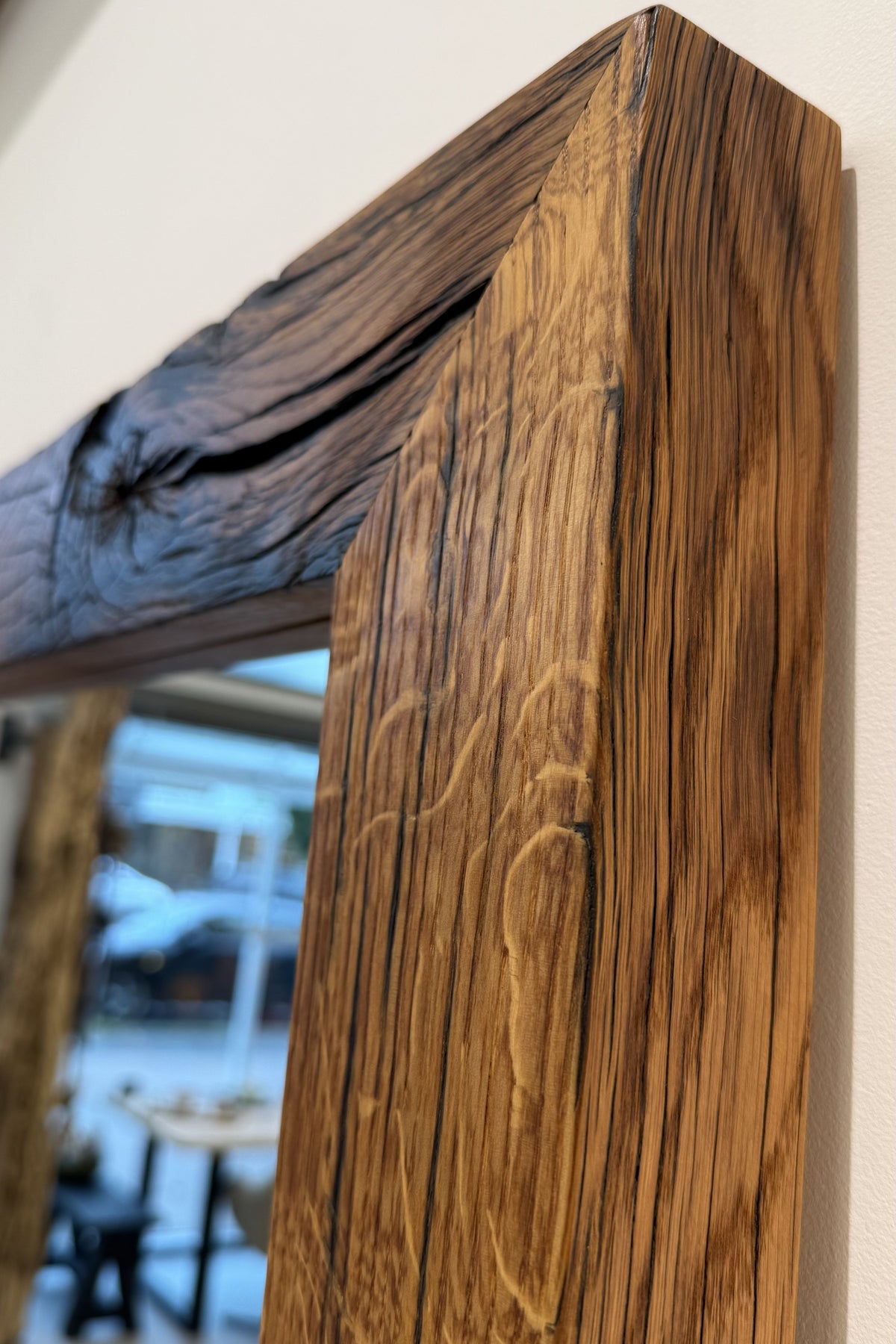 Standspiegel Unikat aus alter Eiche 205 × 74 cm