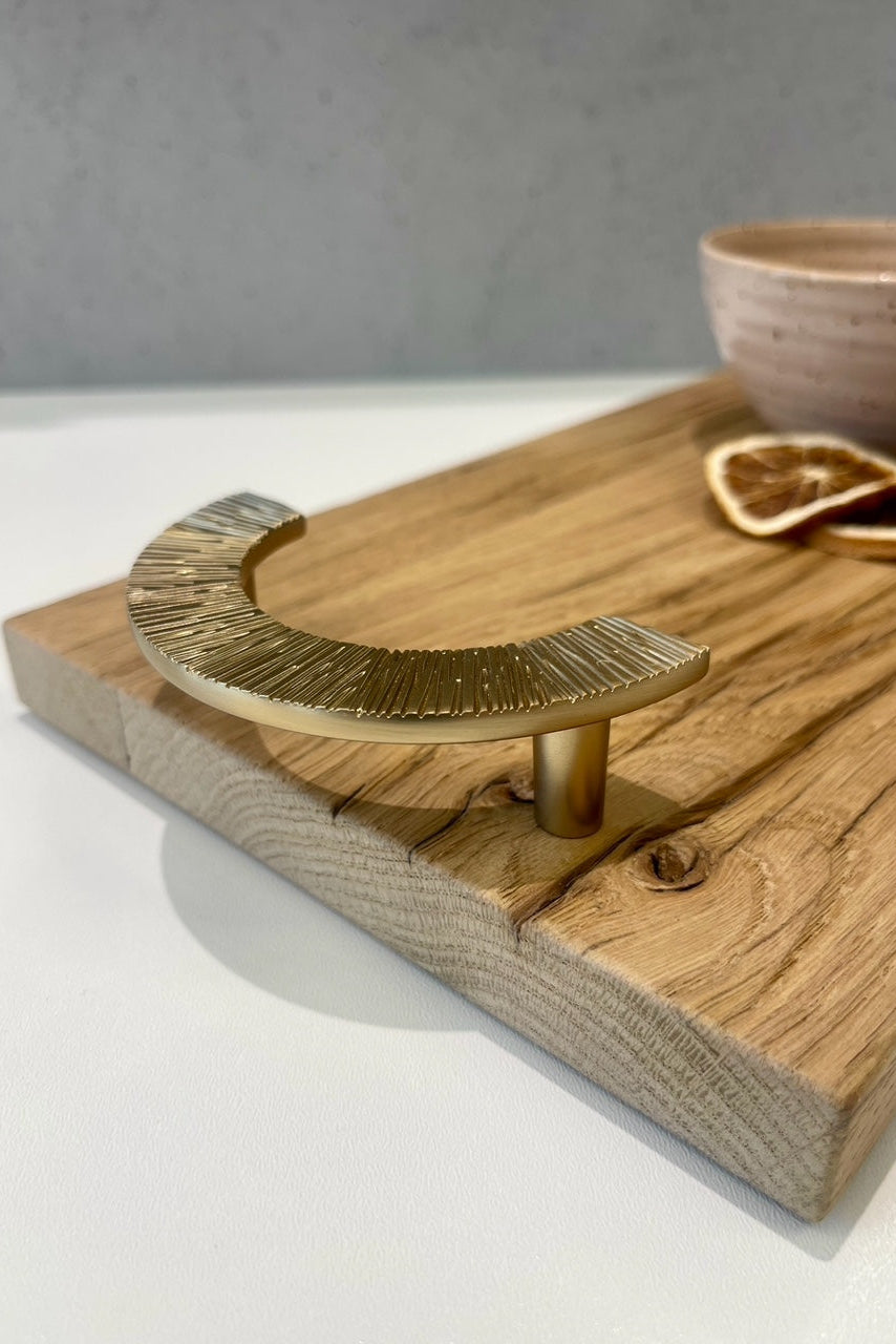 Tablett LING aus recyceltem Eichenholz. Natur lackiert, 35x18cm