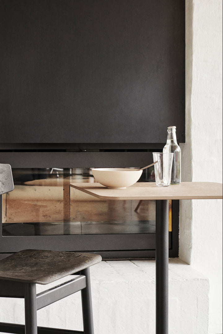 Cafétisch Café Table 60 × 70 cm - aus Holzresten, Wood Waste Grey