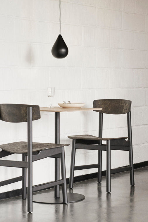 Cafétisch Café Table 60 × 70 cm - aus Holzresten, Wood Waste Grey