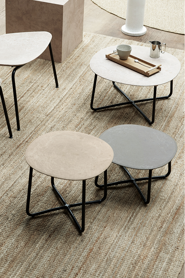 Beistelltisch Lily Side Table H 25 cm - aus Kaffeeresten, Coffee Waste Black im Wohnambiente