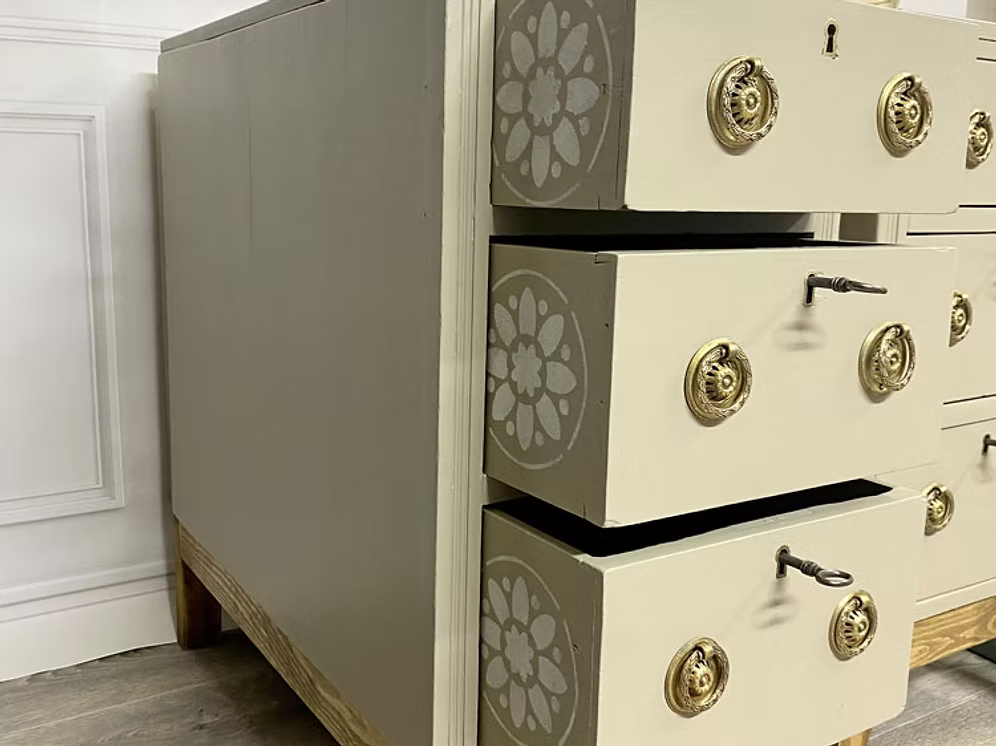Nachttische Vintage – 2er-Set aus altem Schreibtisch