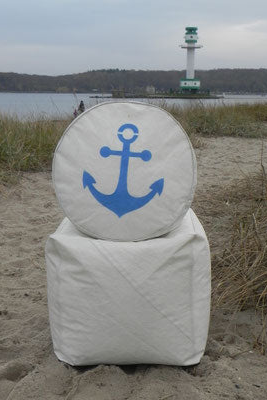 Outdoor Pouf & Sitzhocker - aus gebrauchten Segeln