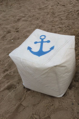 Outdoor Pouf & Sitzhocker - aus gebrauchten Segeln
