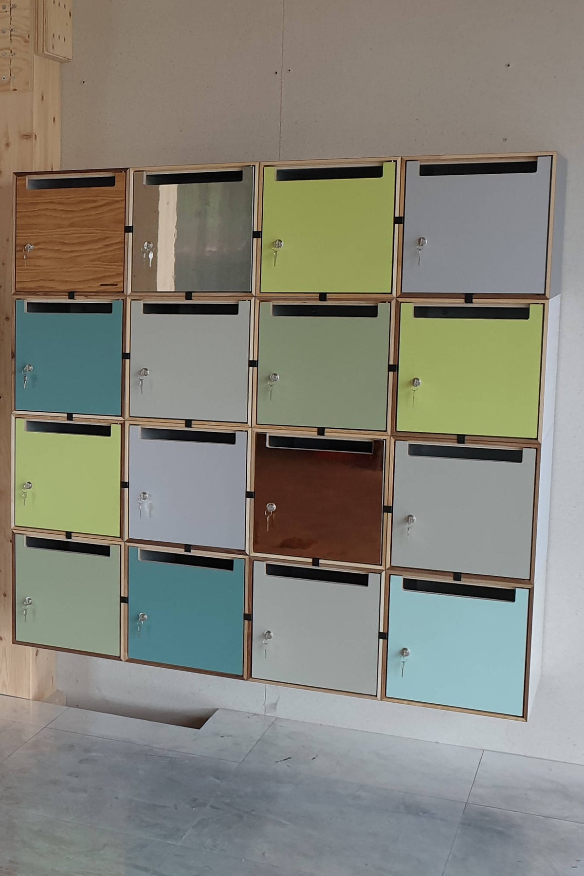 "Post:Nix" Schließfach – Modulares Käschtle aus Restmaterial