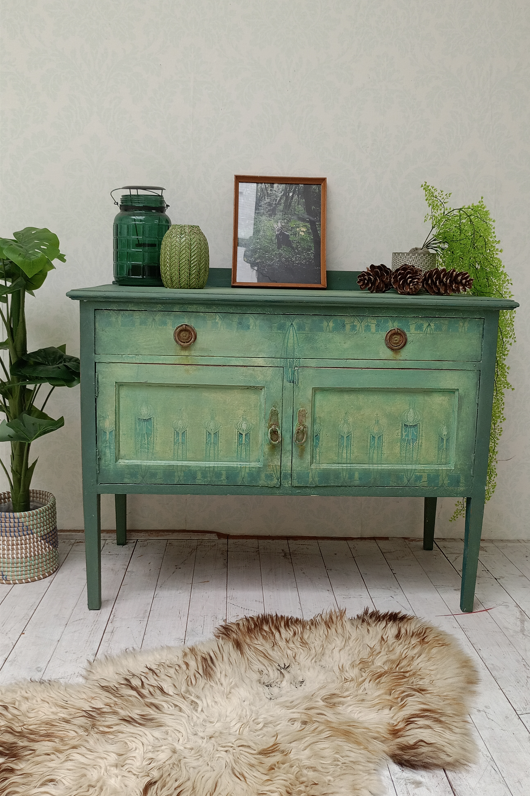 Holz Kommode Schrank Smaragd - Re:design Unikat von Mö.beleben