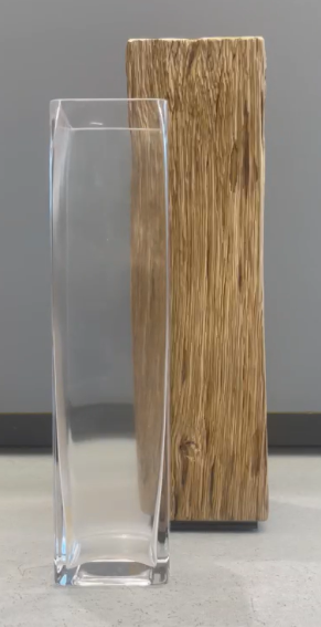 Vase LUBI - recycelter Bootssteg hell lackiert