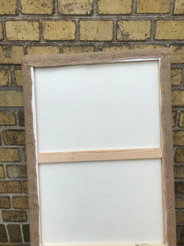 Wandbild Fauli - aus gebrauchtem Kaffeesack