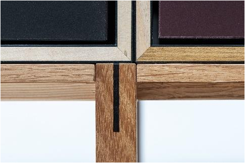 Detail der Holzverbindungen am Flex Sideboard