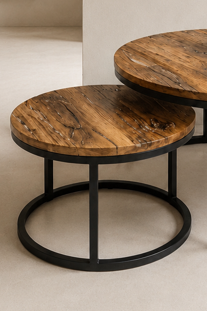 Couchtisch-Duo Unikat „Rund“