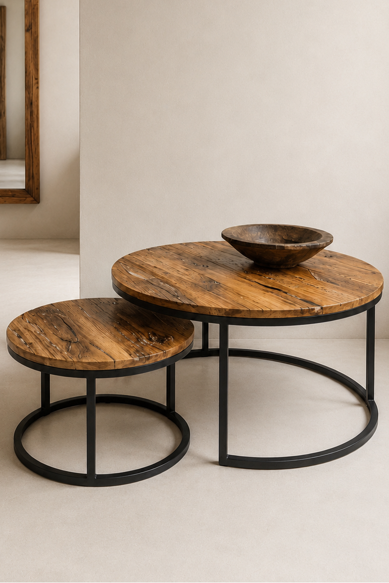 Couchtisch-Duo Unikat „Rund“