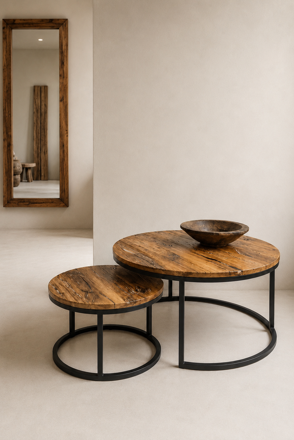 Couchtisch-Duo Unikat „Rund“