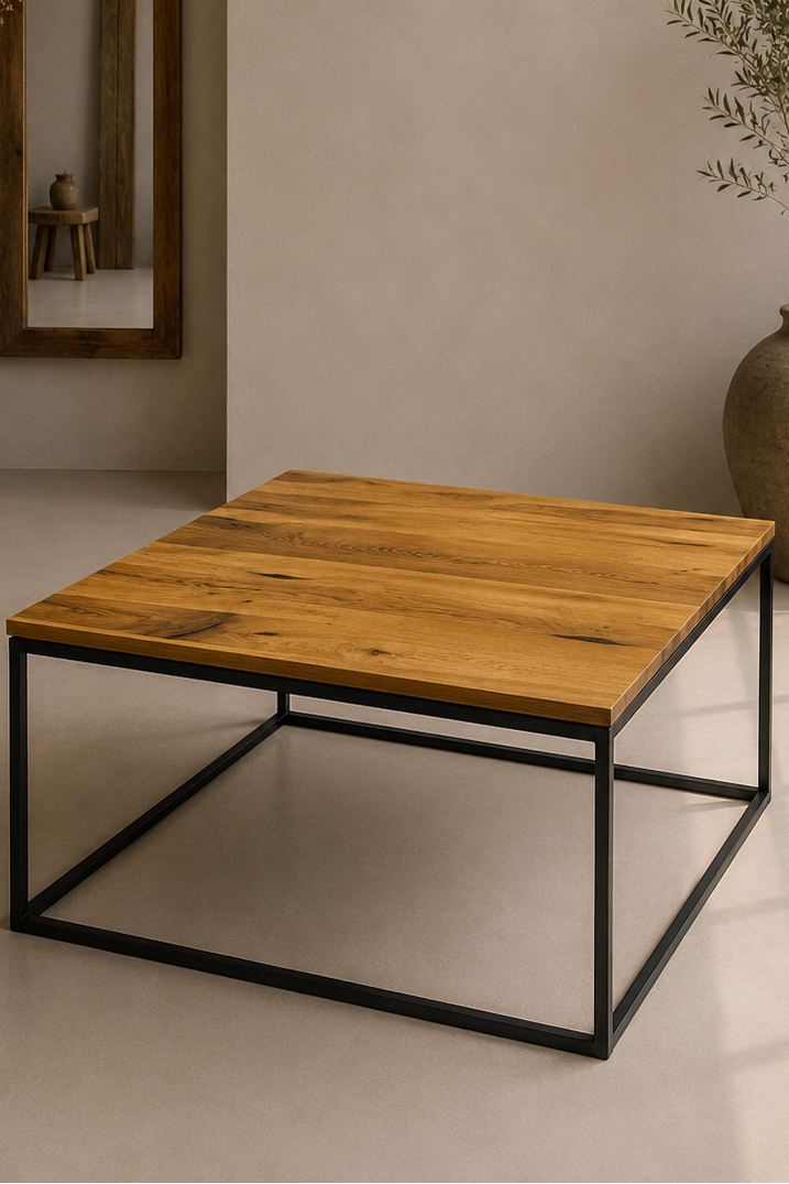 Couchtisch Unikat „Quadrat“ 50 × 50 cm