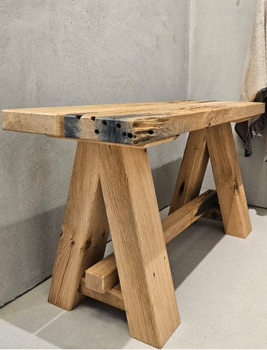 Sitzbank - Unikat aus alter Eiche 85 cm