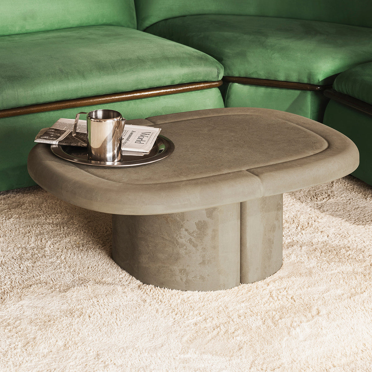 Couchtisch Alder Lounge Table Oval - aus Matek™, Earth Grey – weitere Ansicht