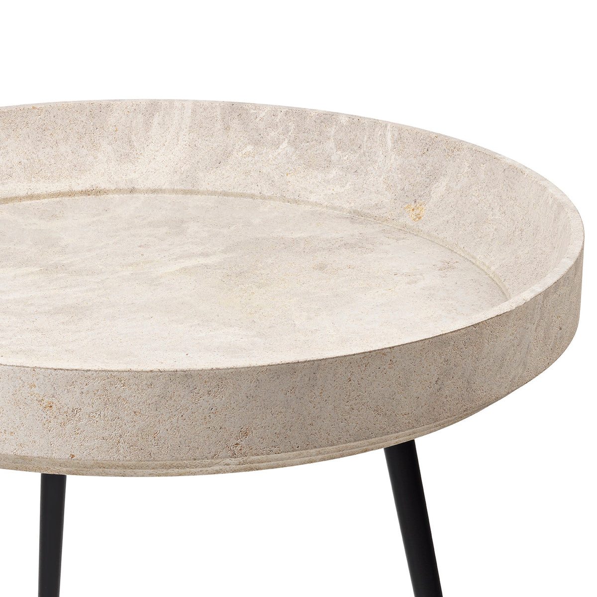 Mater Bowl Table Beistelltisch – Wood Waste Grey – Materialdetail