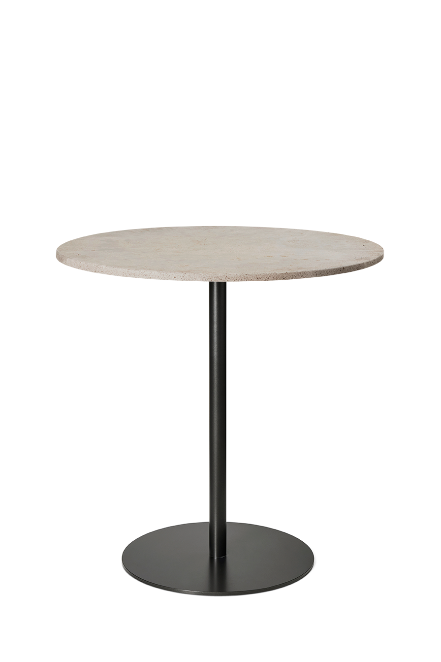 Mater Café Table – Wood Waste Grey – H 71,4 cm – Ø 70 cm – Gesamtansicht