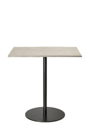 Mater Café Table – Wood Waste Grey – H 71,6 cm – 60 x 70cm – Gesamtansicht