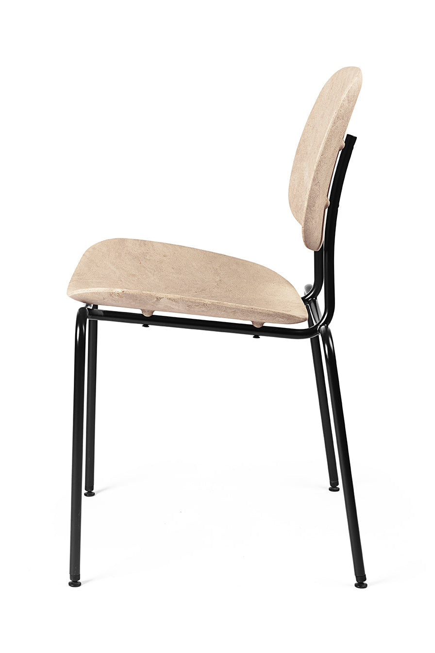Mater Compound Esszimmerstuhl – Wood Waste Grey – Seitenansicht