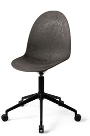 Mater Eternity Swivel – Coffee Waste Black – schwarzer Fuß mit Rollen – Vorderansicht