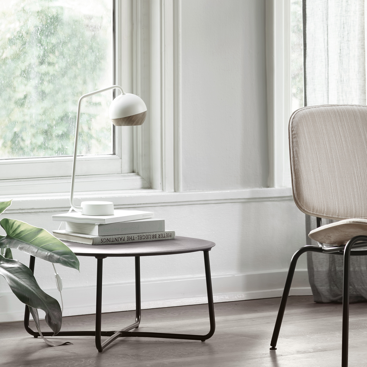 Lily Lounge Table Wood Waste Grey – Vorderansicht