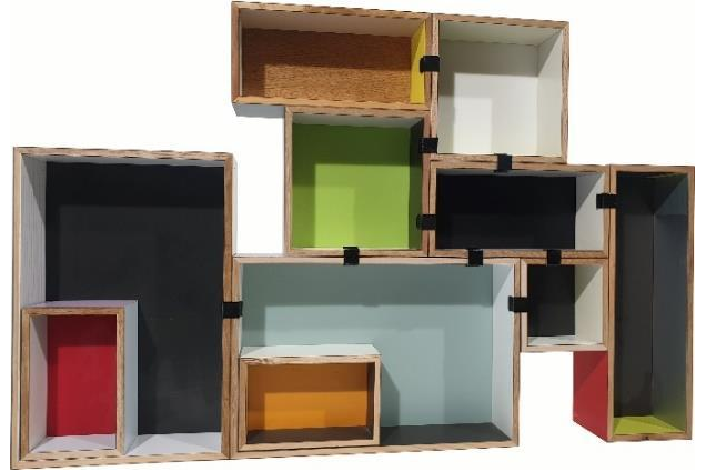 Mirakulix Käschtle-Regal in modularer Anordnung
