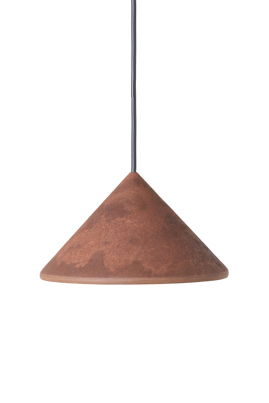 Mater Terra Pendelleuchte in Coffee Waste Rust Red – Vorderansicht