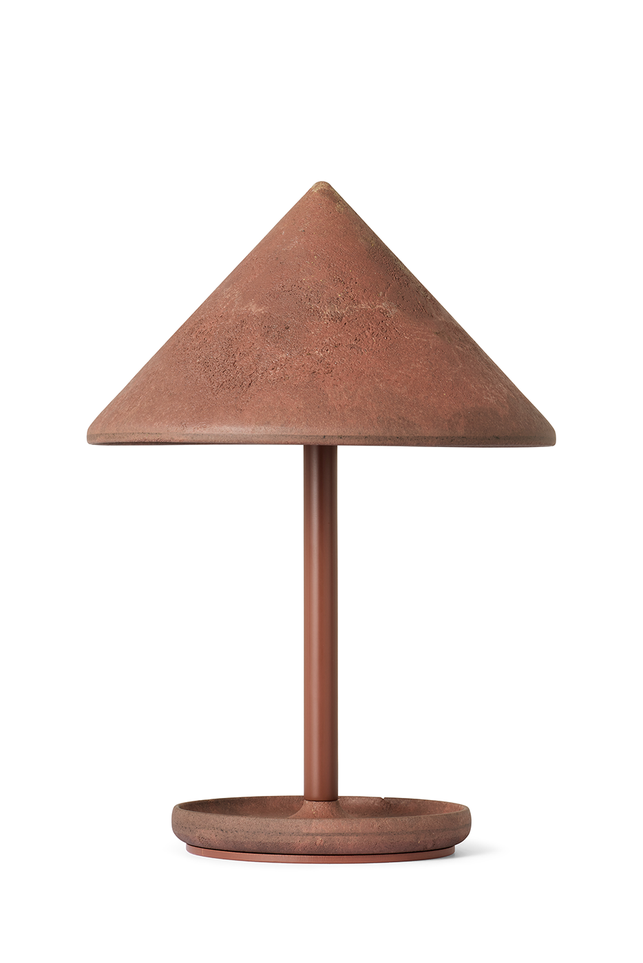 Mater Terra Akkuleuchte in Coffee Waste Rust Red – Vorderansicht