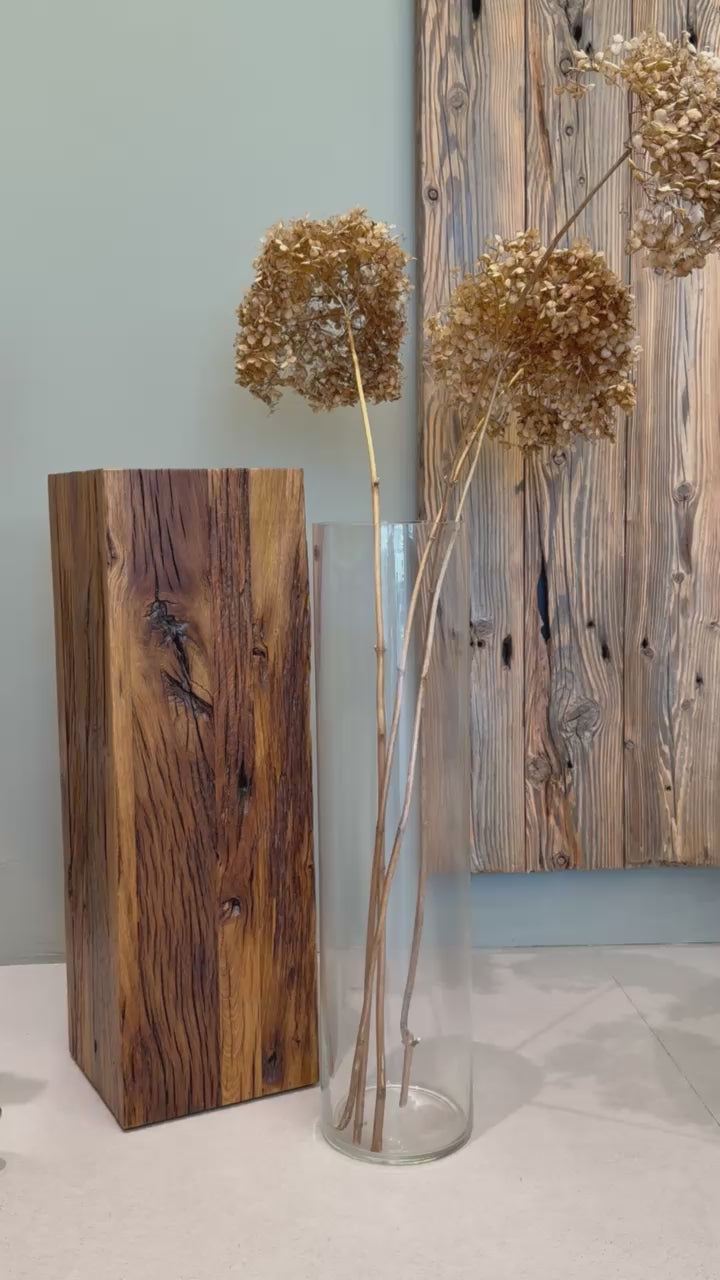 Video laden: Vase Tilda - recycelter Bootssteg geölt