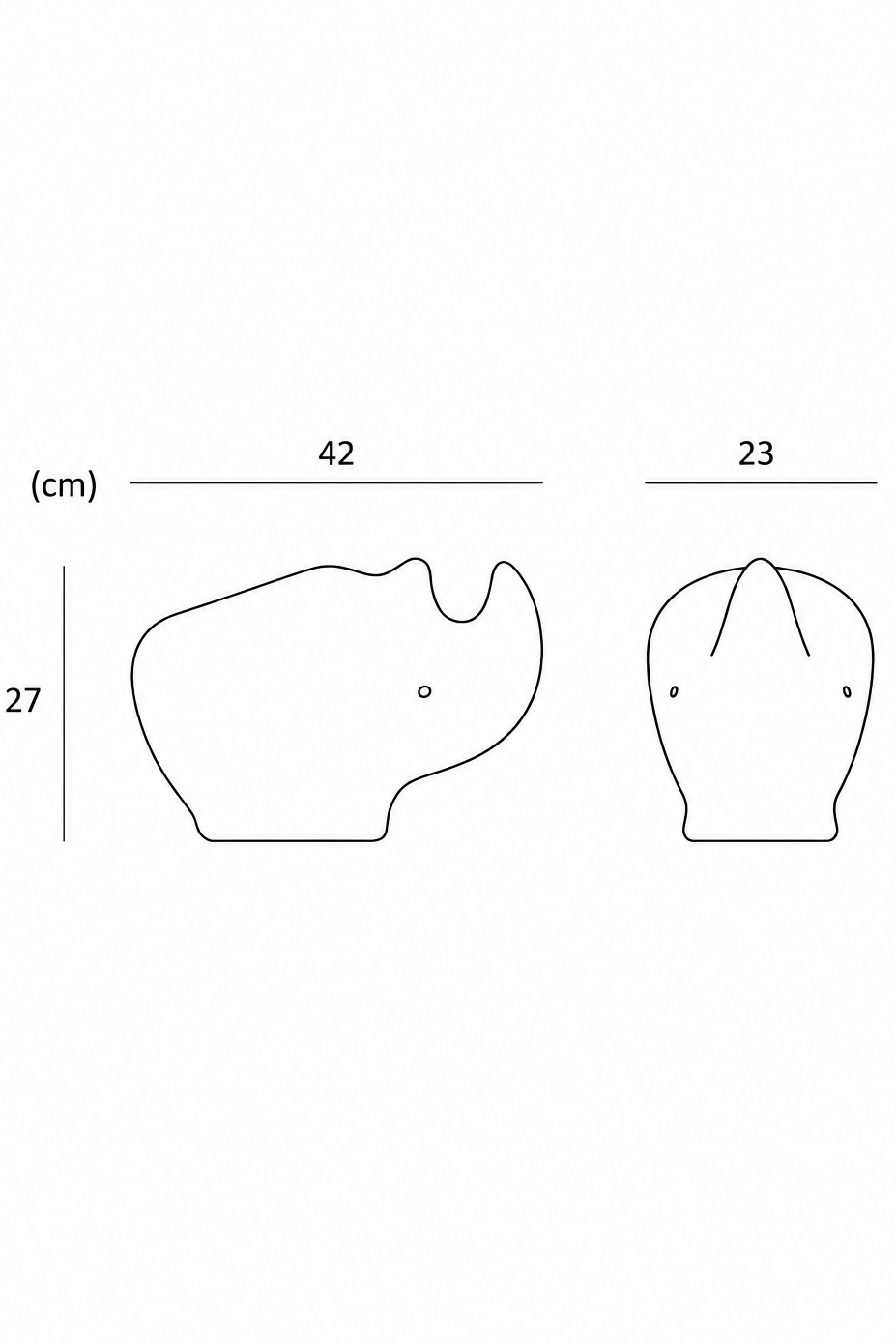Nashornlampe Rhino aus Ecoethylen® - Vanilla